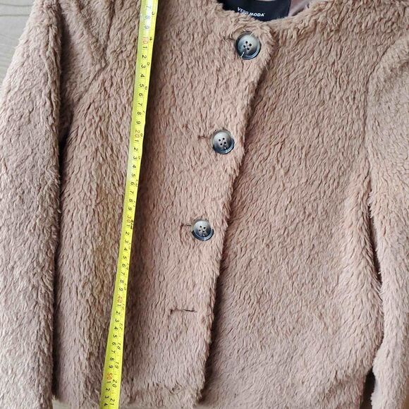 Vero Moda Faux Fur Short Teddy Jackets size X-Small - Picture 7 of 7